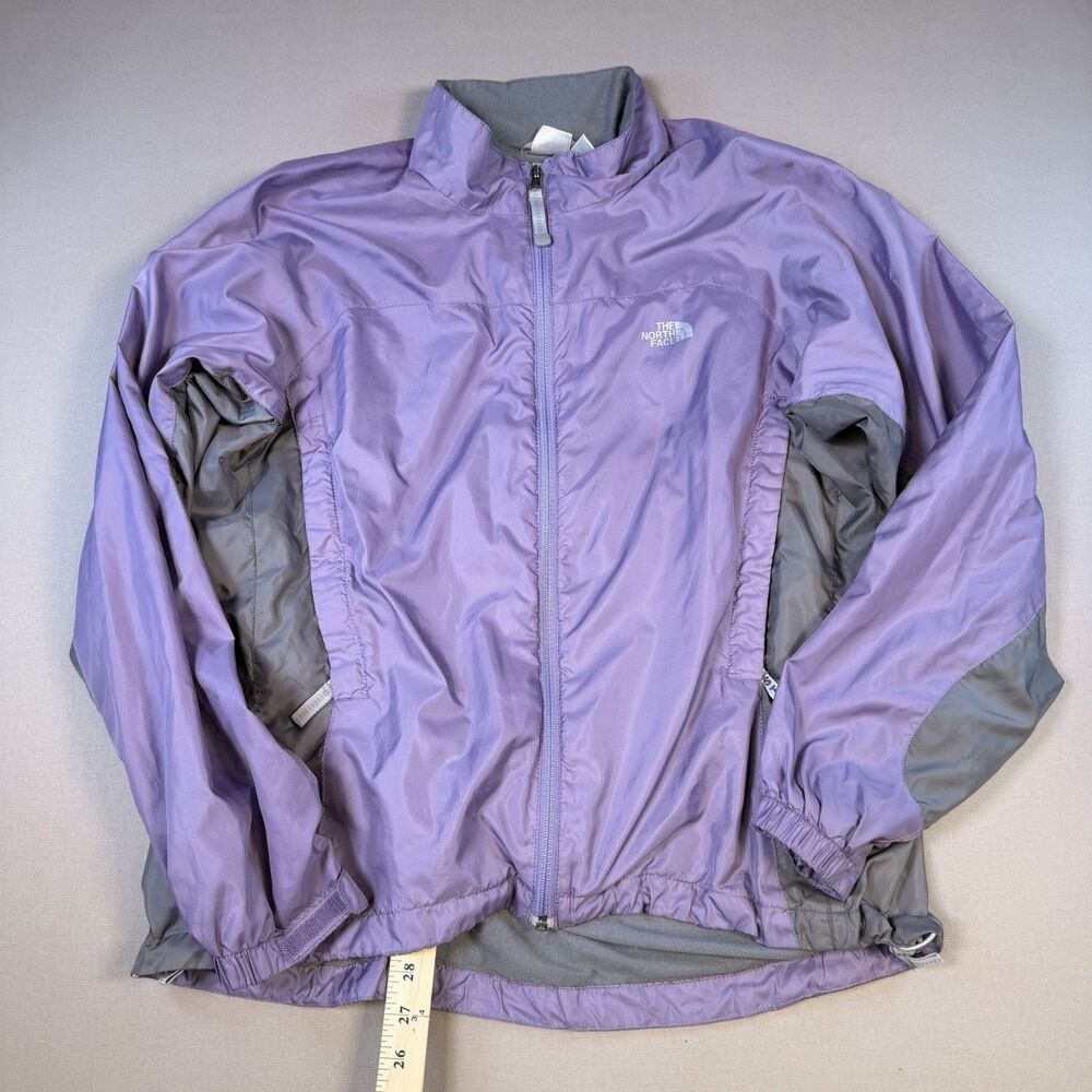 The North Face Purple & Gray Full Zip Packable Stow Light Jacket TNF Women’s L